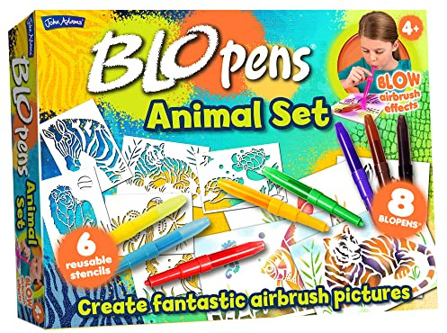 John Adams, BLOPENS Animals Activity Set: Blow airbrush effects, Arts & crafts, Ages 4+