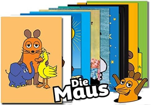 Postkarten MIX aus 10 Karten Maus & Elefant - Motiv: Freundschaft, Liebe und Maus - Anlass: Grüße, Geburtstag - Künstler / Verlag: SENDUNG MIT DER MAUS-Motive – MIX SET Nr. 1 ohne deutschen Text!