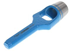 GEDORE Henkellocheisen für weiche Materialen, Ø 40 mm, Gummi Leder Dichtungen Stoff, rund, 205 mm lang, Stanzeisen, 570040