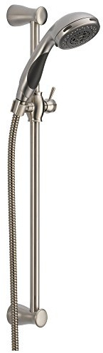 Delta Faucet 3-Spray Touch-Clean Wall-Mount Slide Bar Hand Held Shower with Hose, Stainless 57014-SS