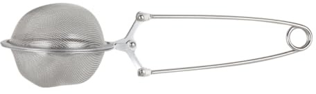 EUROHOME Teesieb aus hochwertigem rostfreiem Edelstahl - Teezange mit Tee Ei und feinem Sieb - Teeei Ø 6,25 cm - Gewürzzange für losen Tee, Kräuter und mehr - Vielseitiges Sieb Edelstahl