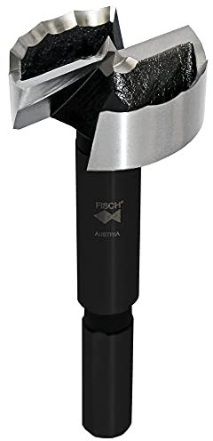 Fisch 31702500 Wave-Cutter Forstner Bit, 0 V, Silver/Grey, 25 x 60/90 mm, Shank Diameter 8 x 30 mm