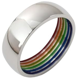 Mens Ring Personalized Engraved Mens Stainless Steel Ring,Round with Rainbow 8MM Men Rings Black Engagement Rings for Women
