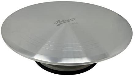Ateco Revolving Cake Decorating Stand, Aluminum Turntable and Base with Non-Slip Pad, 12-Inch Round