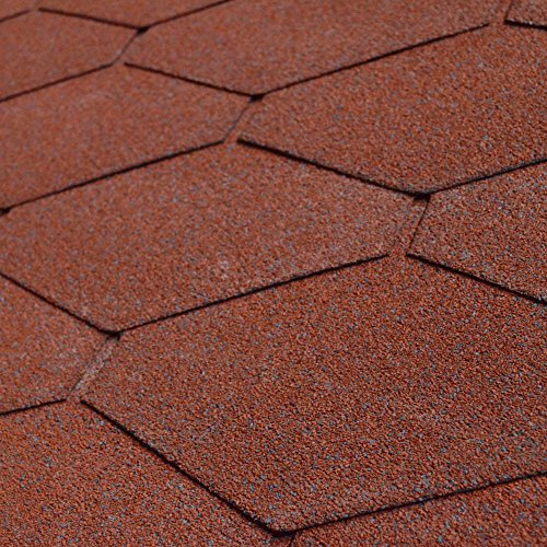 5er Pack Dachschindeln Dreieck Rot 5x 3 m² = 15 m²