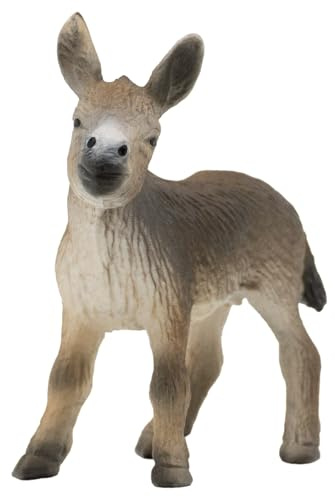 Bullyland 62550 - Spielfigur Eselfohlen, ca. 7,6 cm große Tierfigur, detailgetreu, PVC-frei, ideal als kleines Geschenk für Kinder ab 3 Jahren