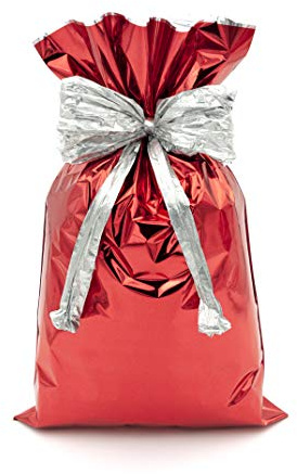 Italpak Bolsas de Regalo, Sobres Regalo Mezalizado, Rojo, 50 piezas, 15x25cm
