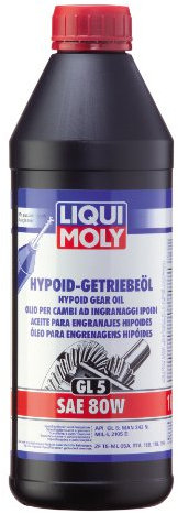 LIQUI MOLY Hypoid-Getriebeöl (GL5) SAE 80W | 1 L | Getriebeöl | Hydrauliköl | Art.-Nr.: 1025