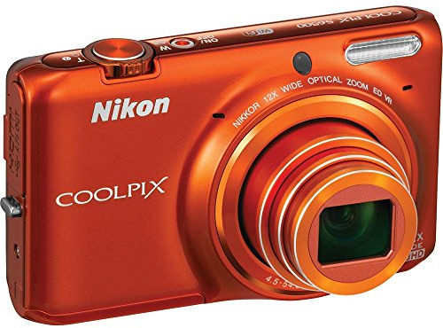 Nikon COOLPIX S6500 Wi-Fi Digital Camera with 12x Zoom (Orange)