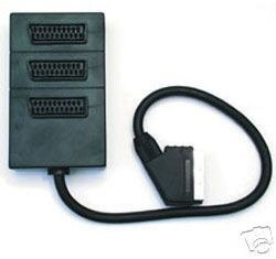 PRESA SCART AUDIO VIDEO MULTIPRESA MOLTIPLICATORE SCART DA 1 A 3