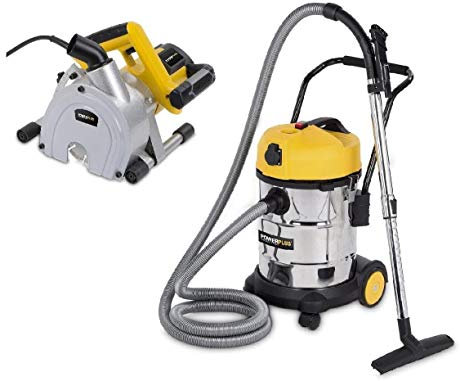 POWER plus Set de aspiradora industrial, con depósito de 30 L, y radial