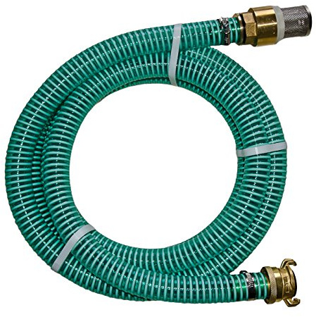 Sauggarnitur 1 Zoll, NW 25mm, 7m, Längen 1m-25m Saugschlauch garnitur für Gartenpumpe, Saugschlauch 1 Zoll, Ansauggarnitur mit Saug- und Hochdruckkupplung (7m, Schlauch)