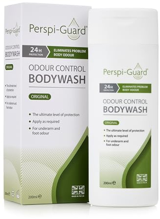 Perspi-Guard Odour Control Antibacterial Body Wash for Men & Women, Anti Bacterial Shower Gel Targets Body Odour for Long-Lasting Protection, 200 ml