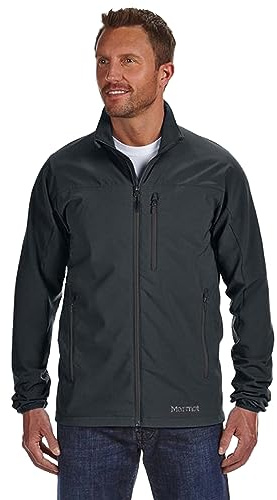 MARMOT Men's Tempo Jacket, Warm Breathable Water-Resistant Softshell, Black, Large