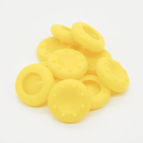 VOYTO® NEW 2016 Very 5 Pair/10 Pcs Replacement Silicone Analog Controller Joystick Thumb Stick Grips Cap Cover For PS3 / PS4 / Xbox 360 / Xbox One/Wii Game Controllers (black) [Xbox 360] … (Yellow)