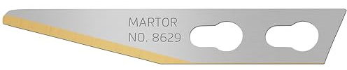 MARTOR 100 x Graphic Blade, Replacement Blades Graphic Knife, Craft Knife, Scalpel, 5.7 mm, Sharp, TiN-Coated, No. 8629