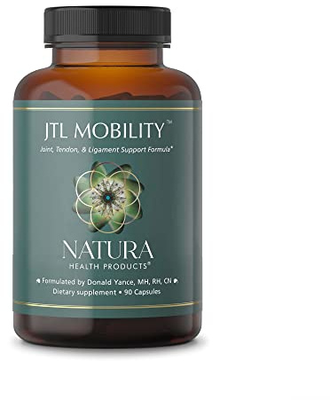 Natura Health Products JTL Mobility Supplement - Supports Healthy Joint Function, Mobility and Comfort - Featuring Collagen, Glucosamine Sulfate, Chondroitin Sulfate & White Willow (90 Capsules)