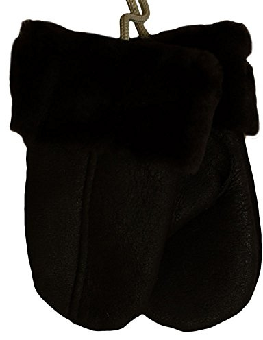 SamWo, guanti da bambino in vera pelle di agnello, morbido caldo Colore prodotto, per bambini da 2 – 4 anni, colore: marrone scuro