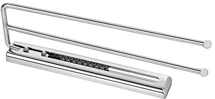 Gedotec Handtuchhalter ausziehbar | Serena-II | 1 Stück - Handtuchstange 2-armig | Handtuch-Auszug Stahl Chrom poliert Länge 580 mm | Geschirrtuchhalter für seitliche Schrank-Montage am Korpus