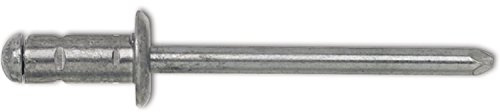 Gesipa PolyGrip Blindniete Alu/Stahl 4,8 x 15 – Flachrundkopf (Klemmbereich 4,5 – 11 mm, Hohlnietlänge 15 mm) 1433832