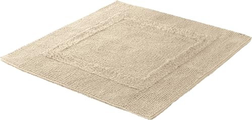 Erwin Müller WC-Vorlage, WC-Matte Heraklion beige Größe 60x60 cm - Kochfest, für Fußbodenheizung geeignet, 100% Baumwolle (weitere Farben)