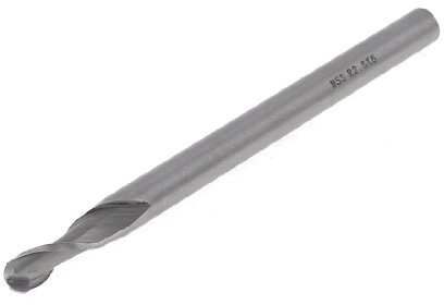 Sourcingmap HSS Helical Groove 2 Flute 5mm Cutting Dia Ball Nose End Mill