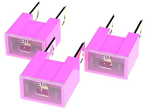 AUPROTEC PAL B auto länksäkringar långsam slag manlig OTO BT säkring pacific stil 30-140 amp 3 pcs 30A Ampere pink