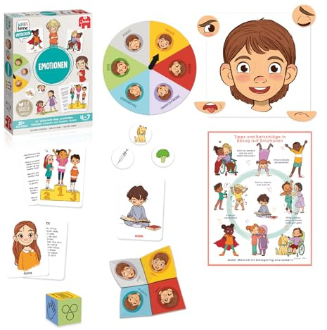 Jumbo Ich lerne Entdecken, Emotionen Lernspiel für Kinder von 4 – 7 Jahren | Lerne Verschiedene Emotionen kennen
