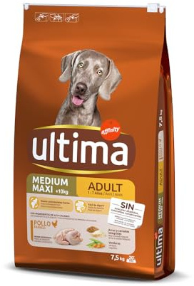 Ultima Cibo per Cani Medium-Maxi Adult con Pollo, 7.5kg