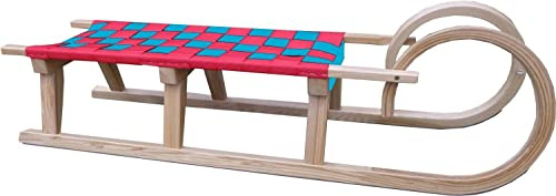Lion Bohema Rodel 125, Sittino Holz Natur, Rosso/Blu, Taglia Unica