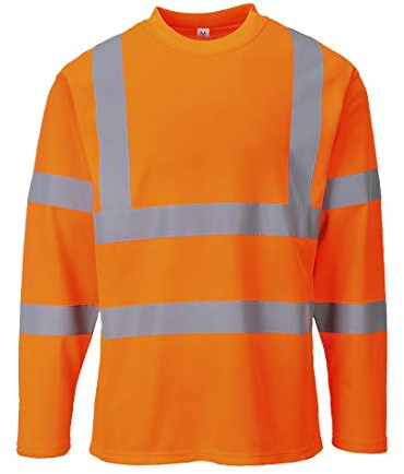 Portwest Hi-Vis långärmad t-shirt, färg: orange, storlek: L, S278ORRL