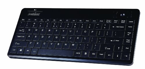 Perixx PERIBOARD-706 Wireless Trackball Mini Keyboard, Build-in 0.55 Inch Trackball for Pointing Feature, US English