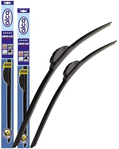 Fits Mazda CX-3 Models 2015 To 2024 Alca Germany Super Flat Wiper Blades Front Replacement Set ASF2218H