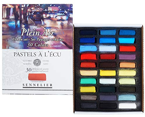 SENNELIER Savoir-Faire weiche Pastellkreide, halbe Stäbchen, 30 Stück, Urban Landscape