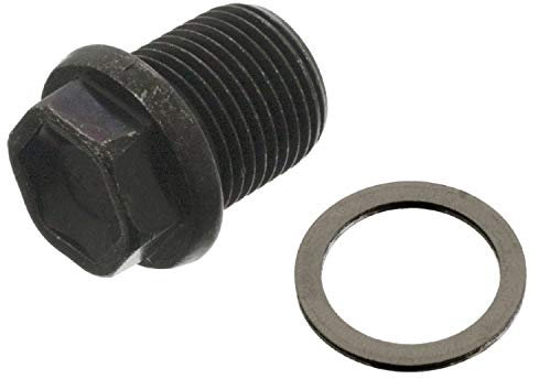 Febi bilstein 47739 Tornillo de drenaje de aceite con anillo de sellado, 1 pieza, negro