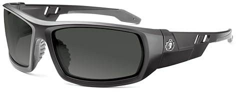 Ergodyne Skullerz Odin Safety Sunglasses, ANSI Z87 Impact Resistant, Durable Full Frame, Non Slip, Polarized, Anti Fog