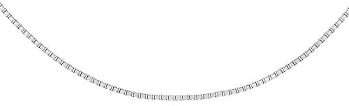 CARISSIMA Women's 9 ct White Gold 0.5 mm Venetian Box Chain Adjustable Necklace of Length 46 cm/18 Inch-51 cm/20 Inch