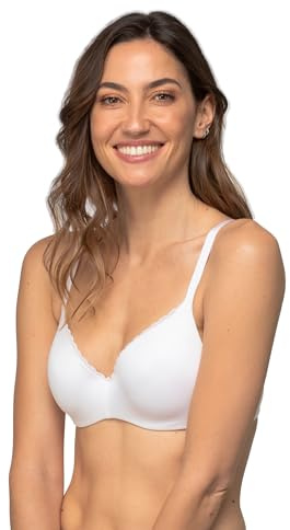 Playtex Soutien-Gorge Avec Armatures Paddé Corbeille 24H Soft Absolu Femme x1, Blanc, 90C