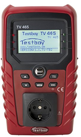Testboy TV 465 PRO Gerätetester nach DIN VDE 0701-0702, Elektriker Werkzeug (netzunabhängig, menügesteuerte Hilfefunktion, inklusive Speichererweiterung und Software zur Protokollierung), Rot/Schwarz
