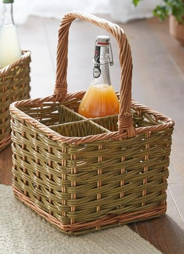 Bouteilles Osier pour 4 bouteilles bouteilles – Transport Panier porte-bouteilles