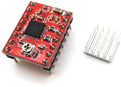 AptoFun StepStick Motor Driver A4988/ Schrittmotor Treiber A4988 mit Kühlkörper für RepRap 3D-Drucker kompatibel mit Arduino ( mit 2 oz Kupfer-PCB für verbesserte Wärmeableitung, max 2A)