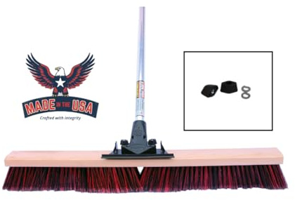 FlexSweep Unbreakable Commercial Push Broom (Contractors 30 Inch) Fine Bristles