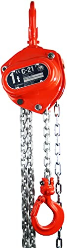 Elephant 1000kg Chain Block Lifting Tackle Crane Hoist Manual Gantry Hand Pulley (03mtr)