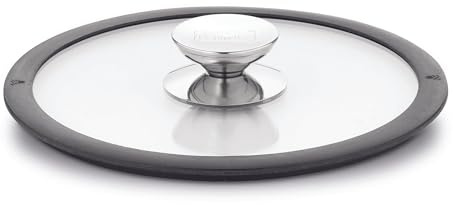 Berndes Topfdeckel 20 cm, Glasdeckel mit Silikonrand, passend für Topf und Pfanne mit 20 cm Durchmesser, transparent