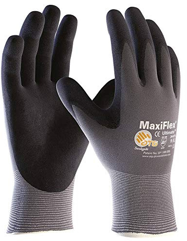 Unbekannt 34-874-11 MaxiFlex 12 Paar Schutzhandschuhe Größe 11, 2XL (12er Pack), Schwarz