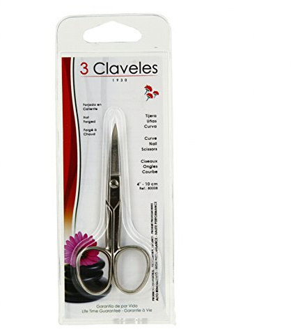 3 Claveles tijera uñas curva 4' 10 cm