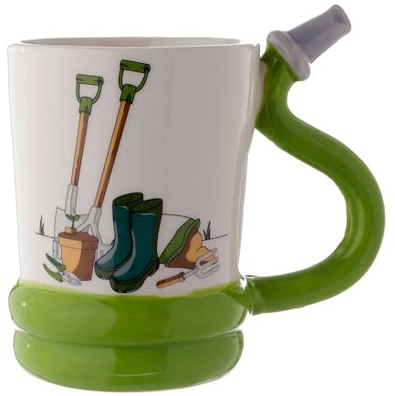 Puckator Taza de té y café con Mango de cerámica para Manguera de jardín, Accesorios Divertidos para el hogar, Bonitos Regalos para Novia, Tazas Grandes para Hombres y Mujeres, Bebidas Calientes,