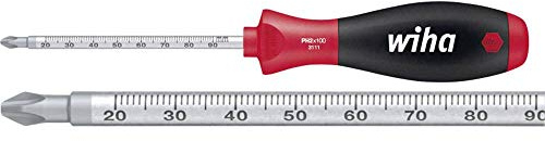 WIHA WERKZEUGE GMBH Destornillador SoftFinish® Phillips con varilla redonda y escala en mm grabada con láser - 3111 SoftFinish PH2 x 100 mm Skala