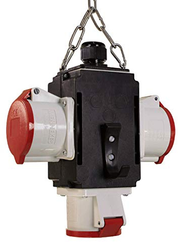 as - Schwabe Mixo Power Cube V, Hanging Distribution Board with 3 CEE sockets 5 pin, 400 A, 32 pin, MIXO Distribution Board for Better Power Supply, IP44, Made in Germany, Black, I 60739