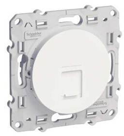 Schneider - Prise RJ45 Blanc. grade 3 (multimédia) cat. 6 STP. ODACE. S520476